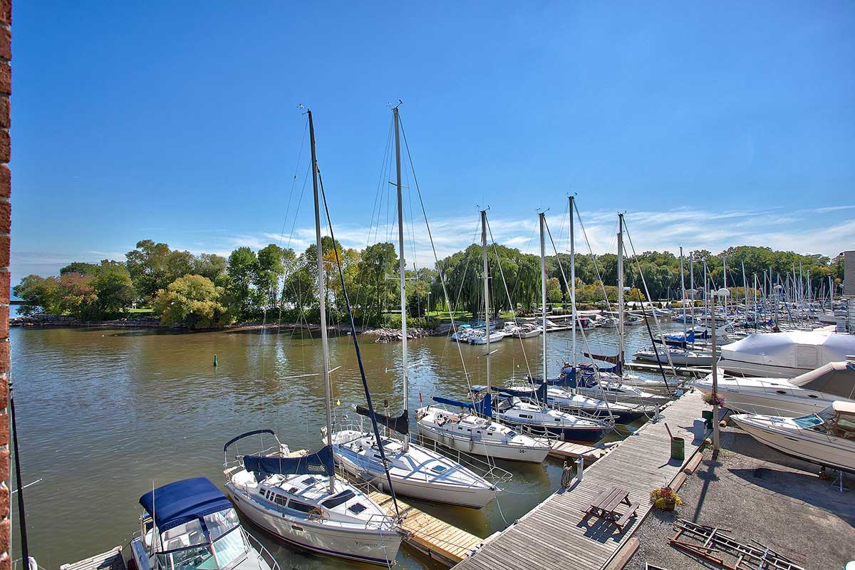 Waterfront location.