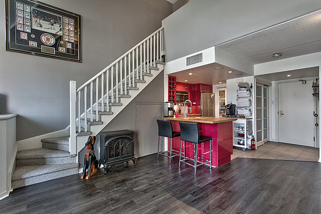 Stairs to loft.