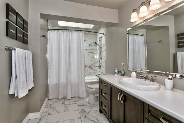 Renovated main bathroom.